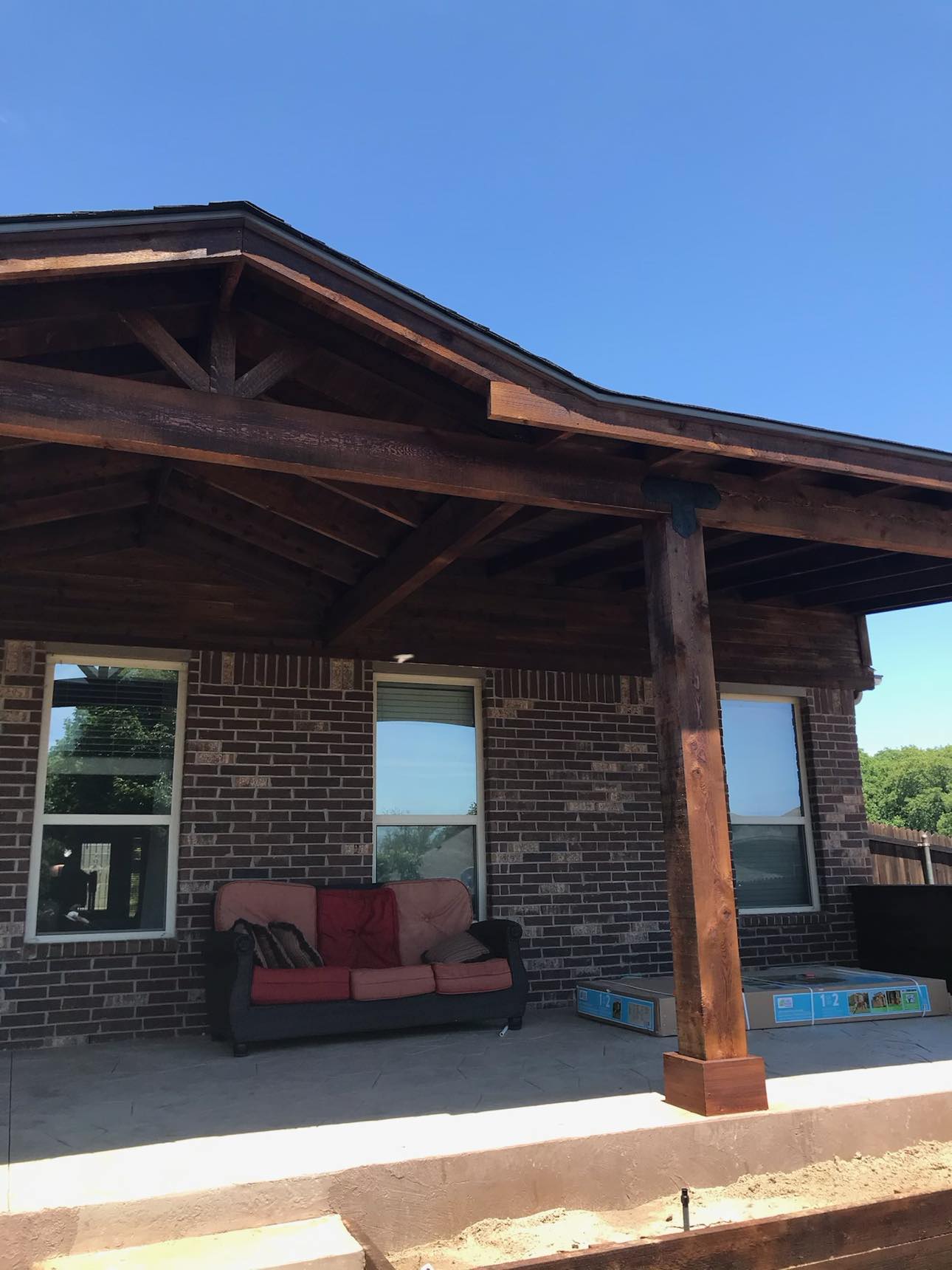 wooden patio covers in Corinth