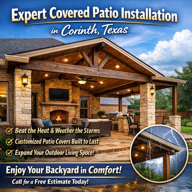Expert Covered Patio Installation in Corinth, Texas