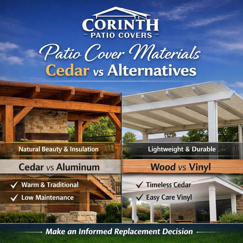Patio Cover Materials Cedar vs Alternatives