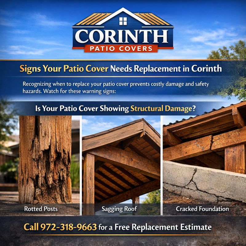 Signs Your Patio Cover Needs Replacement in Corinth