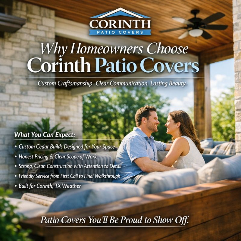 Why Homeowners Choose Corinth Patio Covers